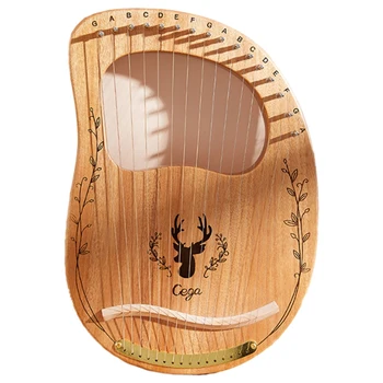 CEGA Lyre Harp 16 Струнная Фортепианная Арфа С ключом для настройки Портативный Музыкальный Инструмент