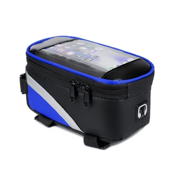 Водоотталкивающая сумка для велосипеда MTB, передняя трубка, чехол для мобильного телефона с сенсорным экраном,