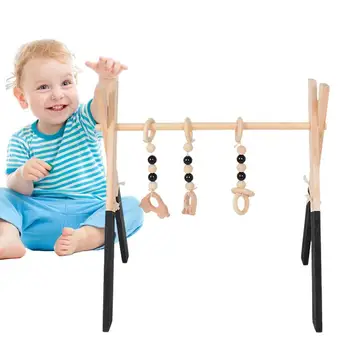 Складная игрушка для спортзала, Складная деревянная рамка, игровая игрушка для новорожденных, Игрушки для раннего развития, детская комната, комната для новорожденных, гостиная