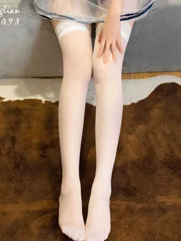Летние Новые женские носки в стиле Королевской сестры, Сексуальные Кружевные Носки с вышивкой, Длинные Носки-трубки, Носки Spicy Girl Temptation, Прозрачные Носки AOA6