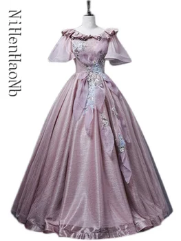 Сказочные пышные платья с круглым вырезом, бальное платье с цветочным рисунком, женское платье 15 Anos