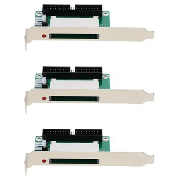 3X 40-контактный конвертер Cf Compact Flash Card в 3.5 Ide адаптер Pci кронштейн на задней панели
