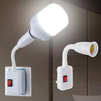 Надежная регулируемая розетка с одним ключевым управлением, Основание лампы, настенный Гибкий держатель, преобразователь лампочек для домашнего использования
